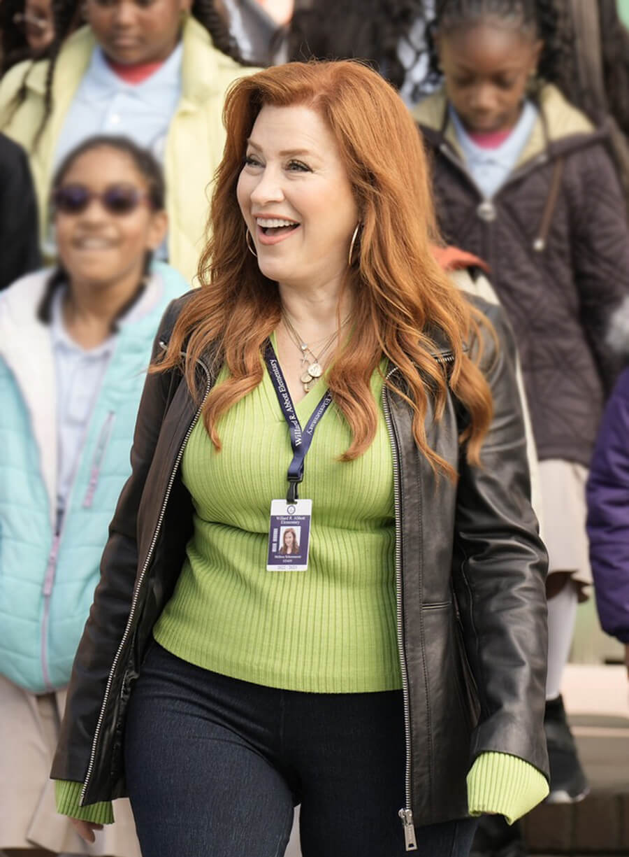 Abbott Elementary Melissa Schemmenti Black Leather Jacket 