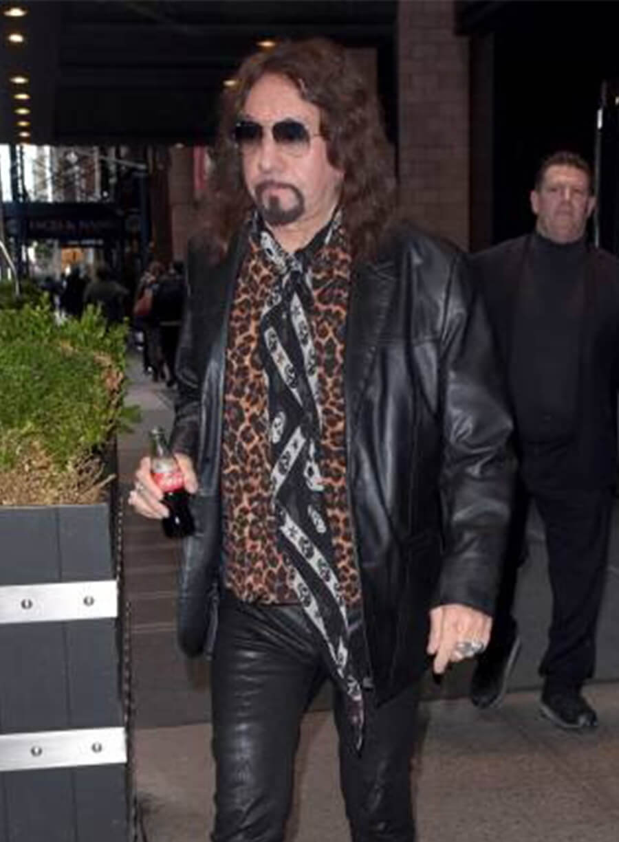 Ace Frehley Black Leather Blazer