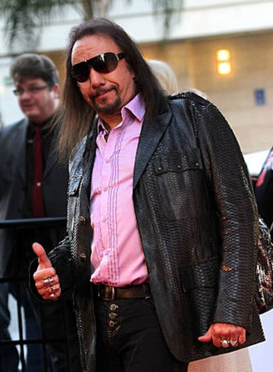 Ace Frehley Black Leather Jacket 