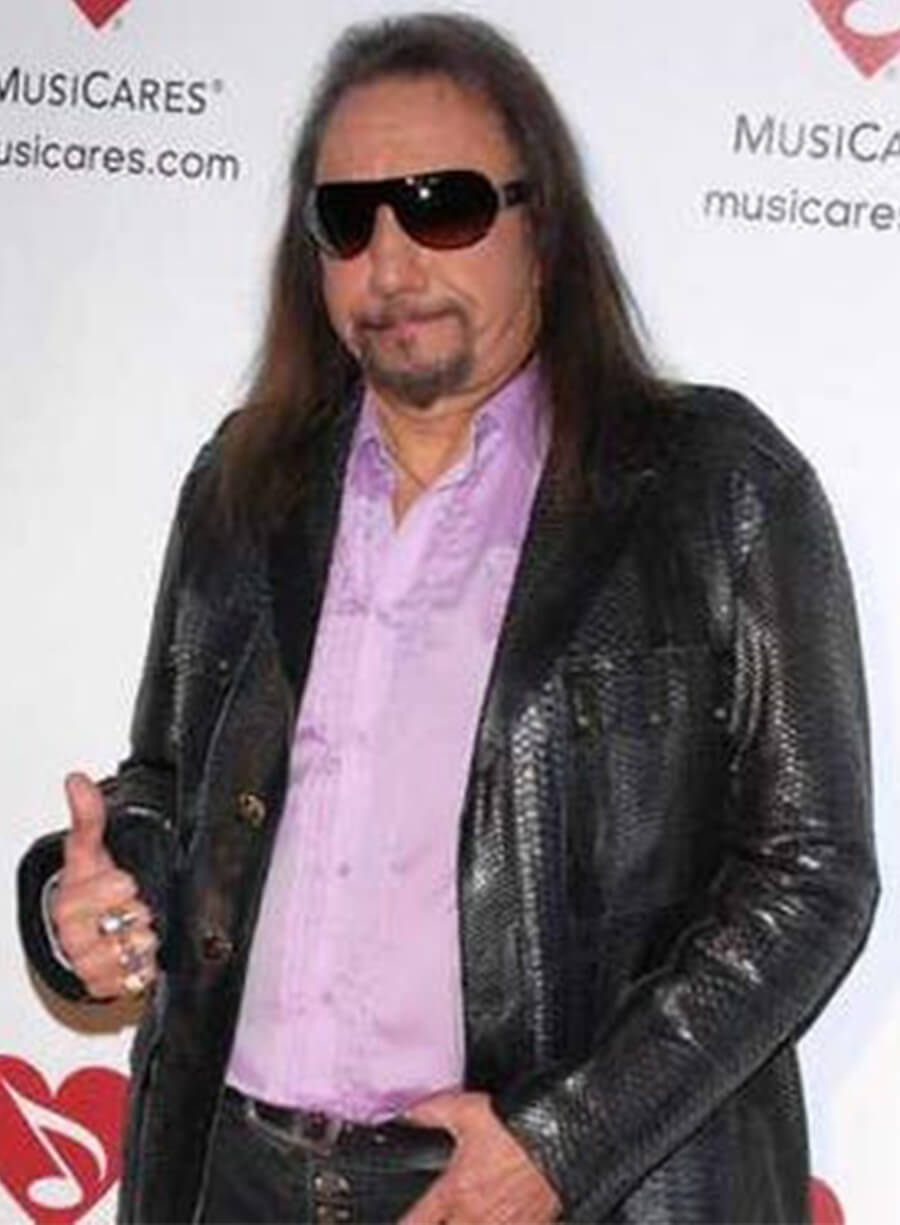 Ace Frehley Black Leather Jacket 