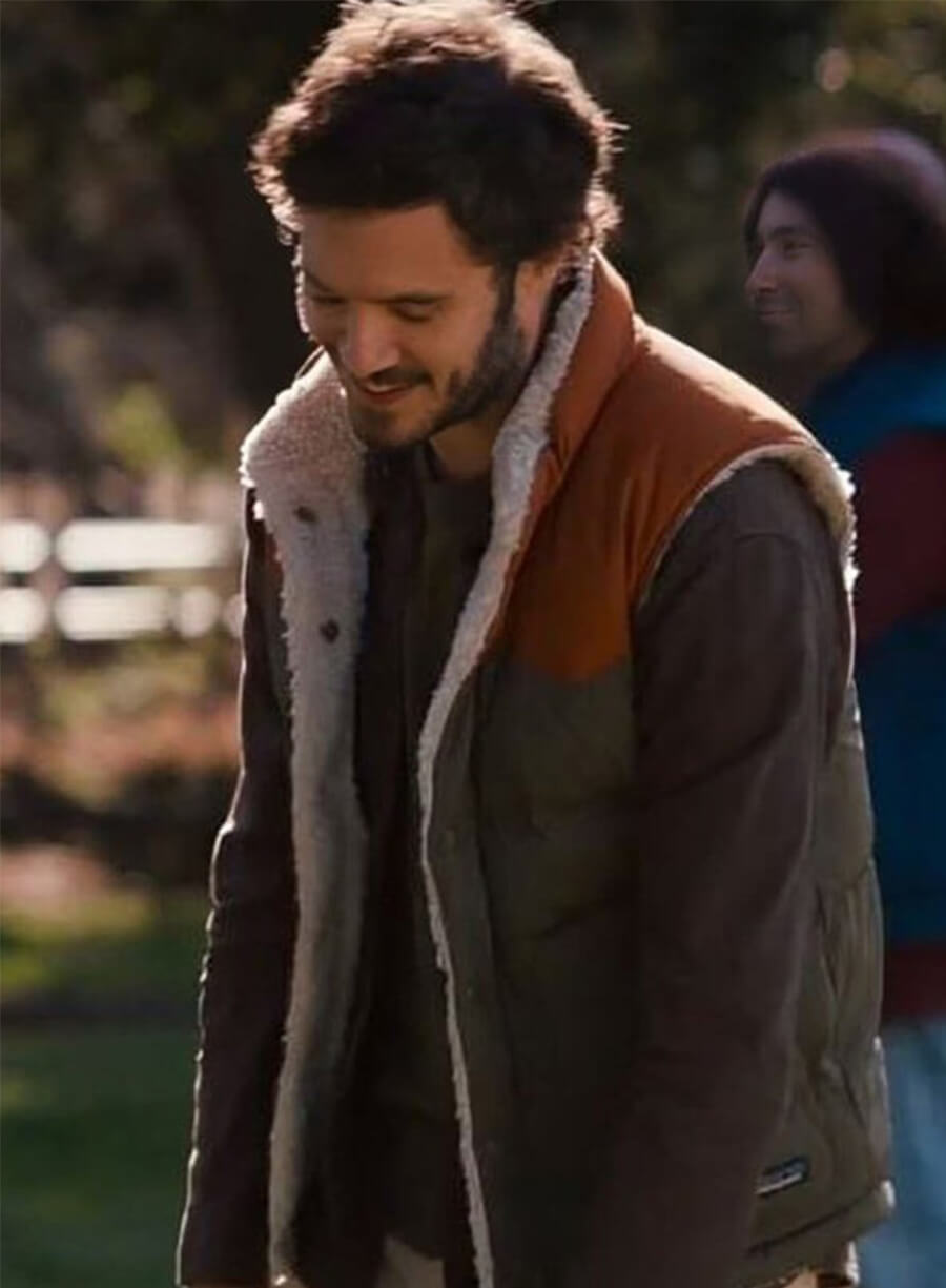 Adam Brody Nobody Wants This Noah Puffer Shearling Vest