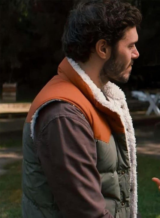 Adam Brody Nobody Wants This Noah Puffer Shearling Vest