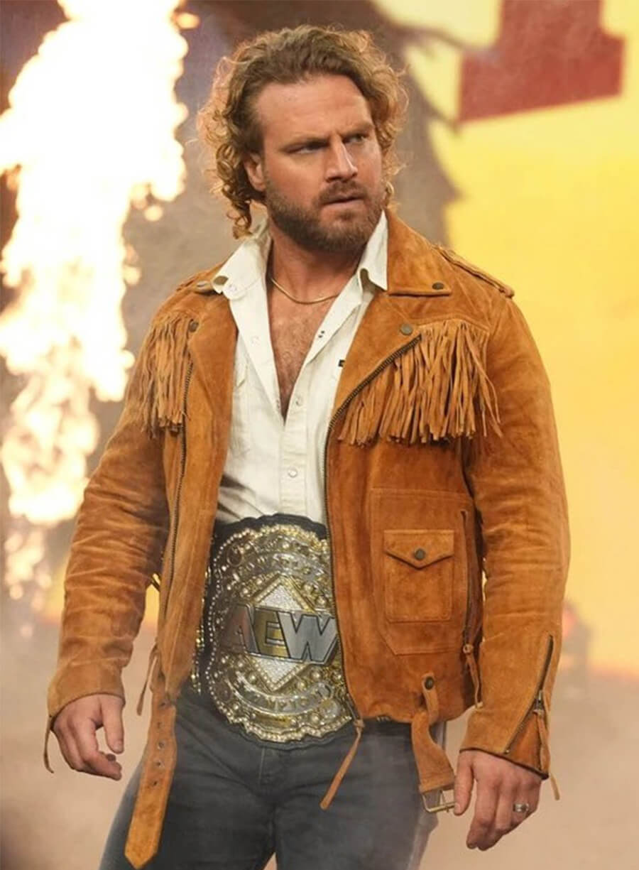 Adam Page Wrestler Brown Fringe Jacket 