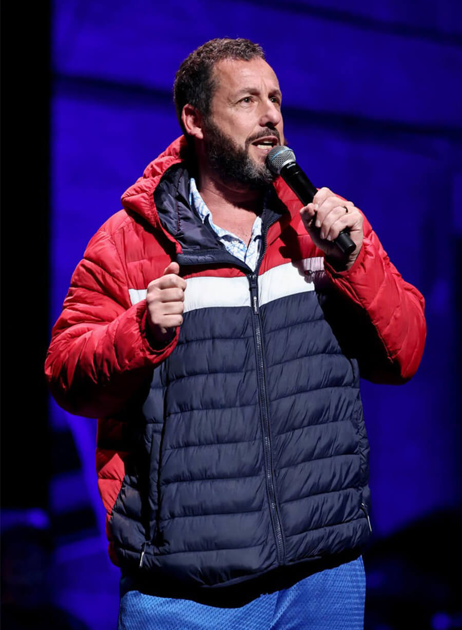 Adam Sandler Red Blue Puffer Jacket
