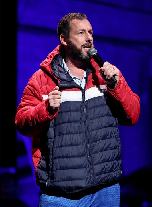 Adam Sandler Red Blue Puffer Jacket