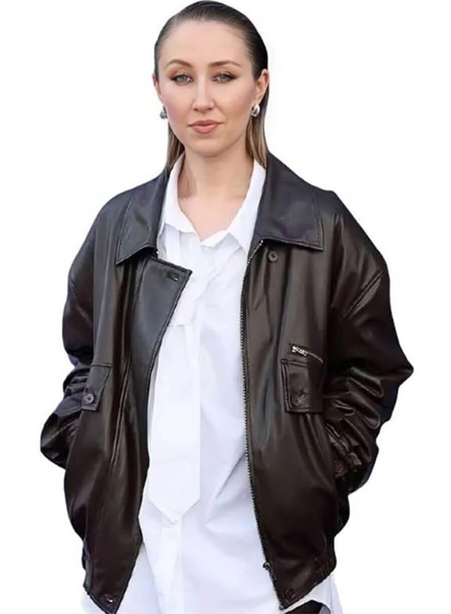Adolescence 2025 Event Erin Doherty Black Leather Jacket