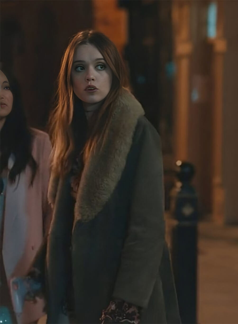 Aimee Lou Wood Daddy Issues Gemma Fur Coat