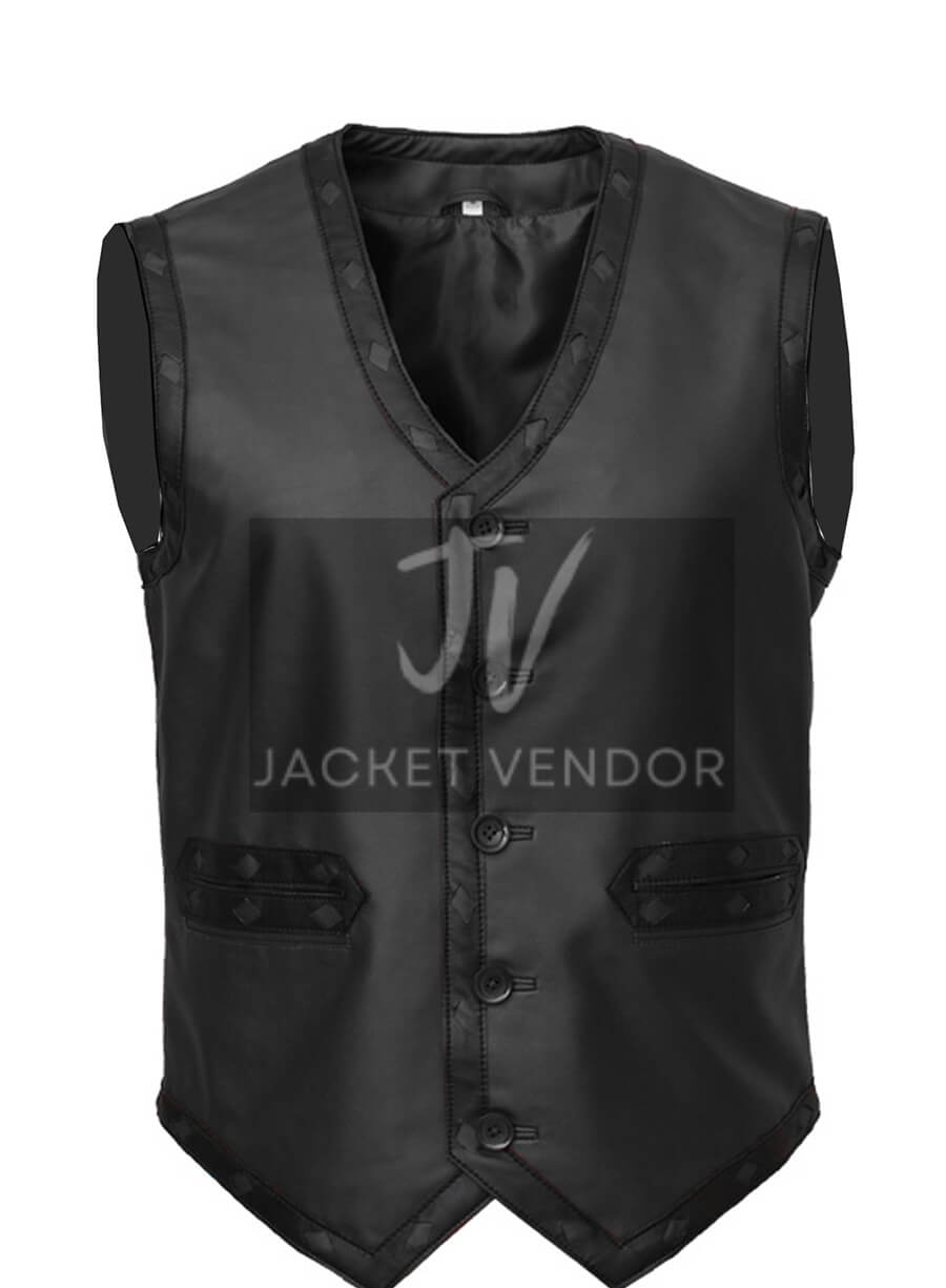 Ajax The Warriors Biker Black Costume Vest