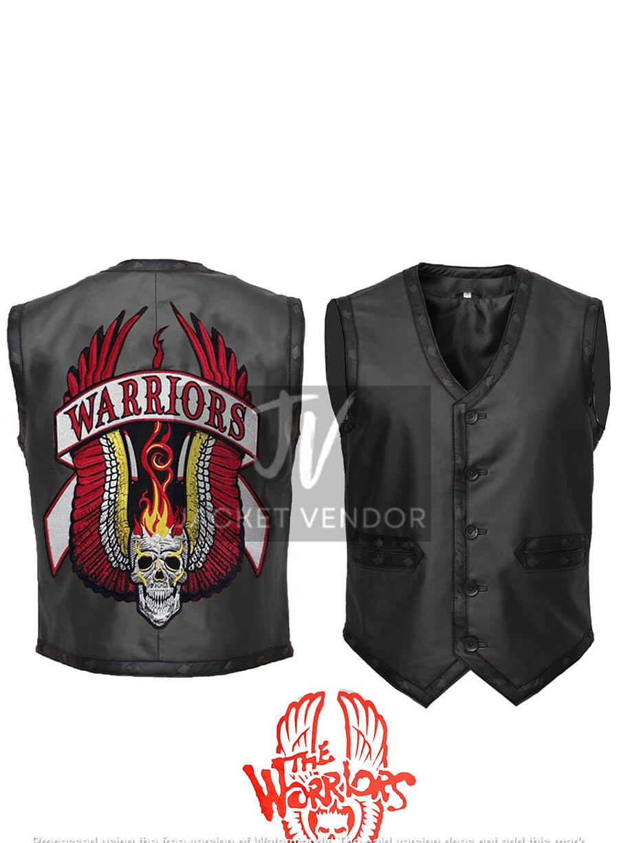 Ajax The Warriors Biker Black Costume Vest