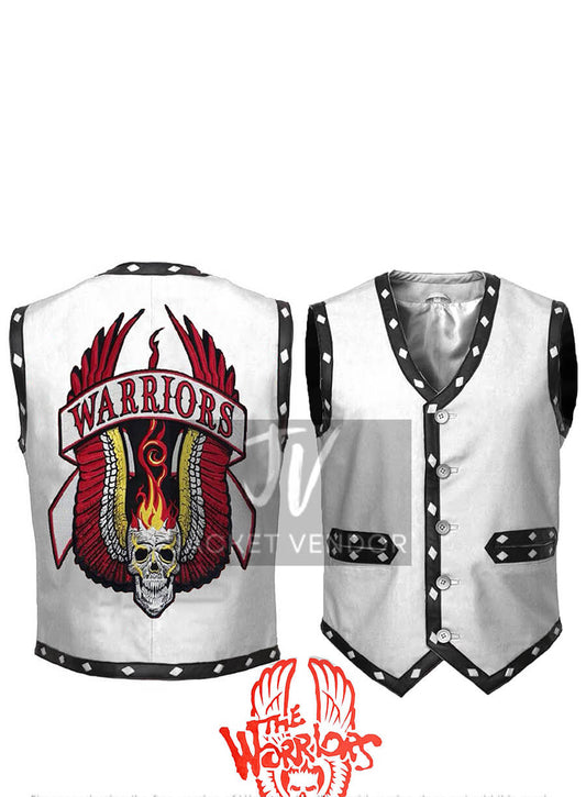 Ajax The Warriors White Biker Costume Vest 