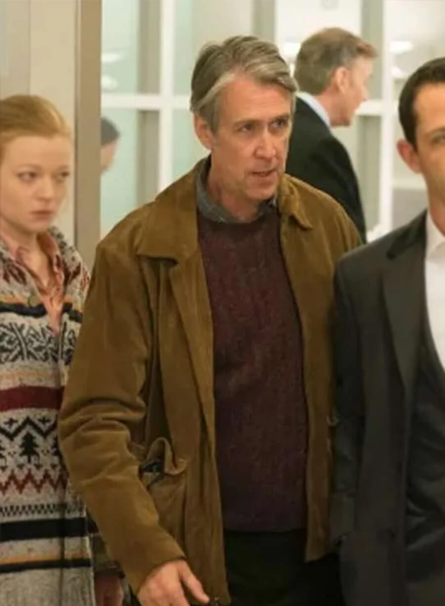 Alan Ruck Succession Connor Roy Brown Suede Jacket 