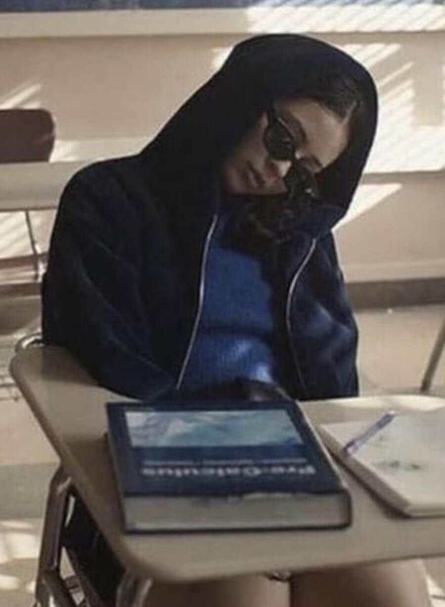 Alexa Demie Euphoria Maddy Perez Blue Zipper Hoodie Jacket