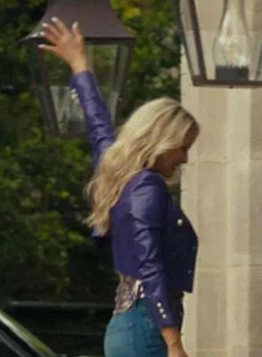 Ali Larter Landman Angela Norris Purple Leather Jacket