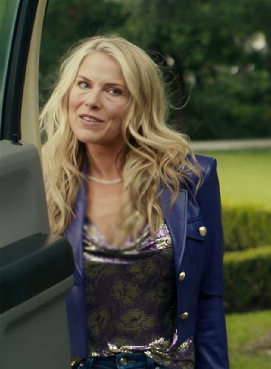 Ali Larter Landman Angela Norris Purple Leather Jacket