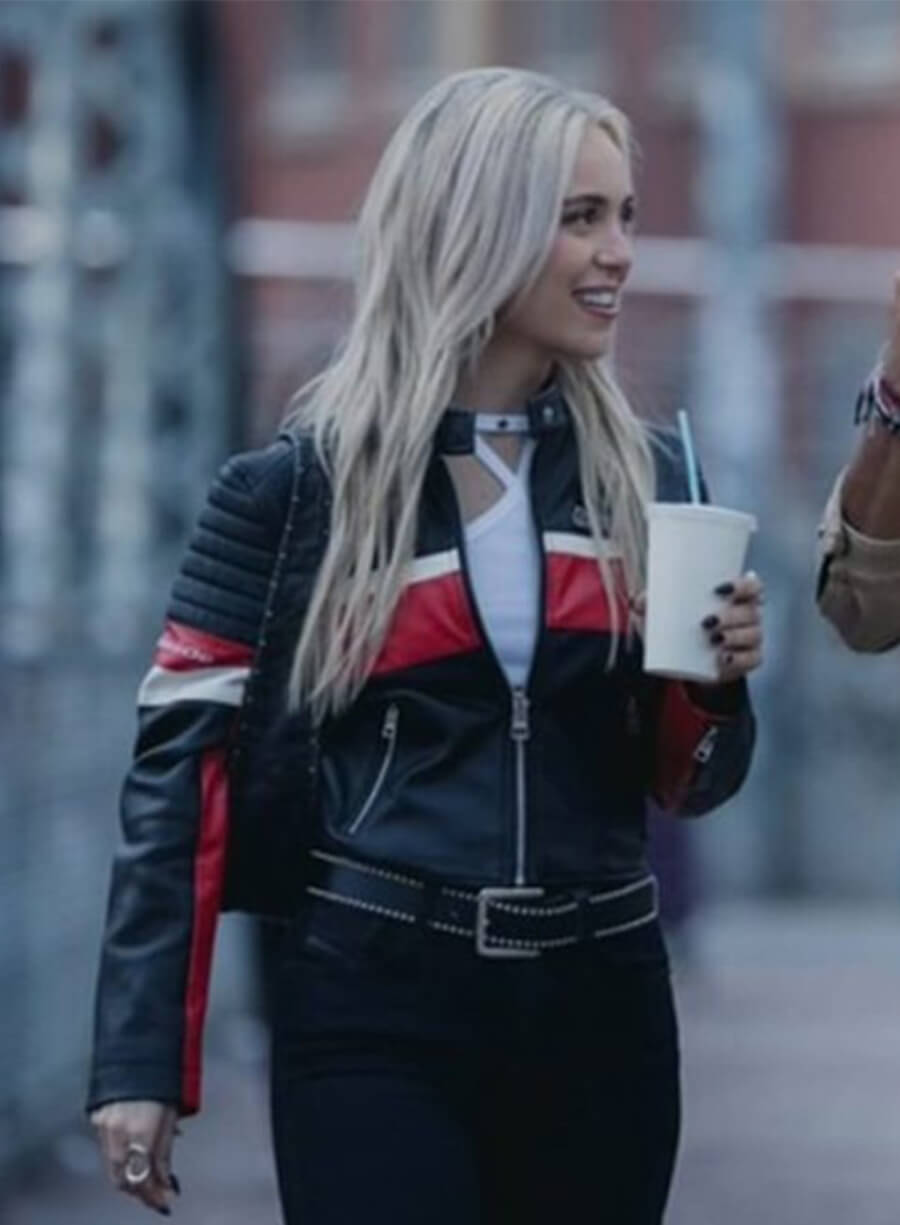 Ana Mena Idolos 2026 Luna Cardona Biker Leather Jacket
