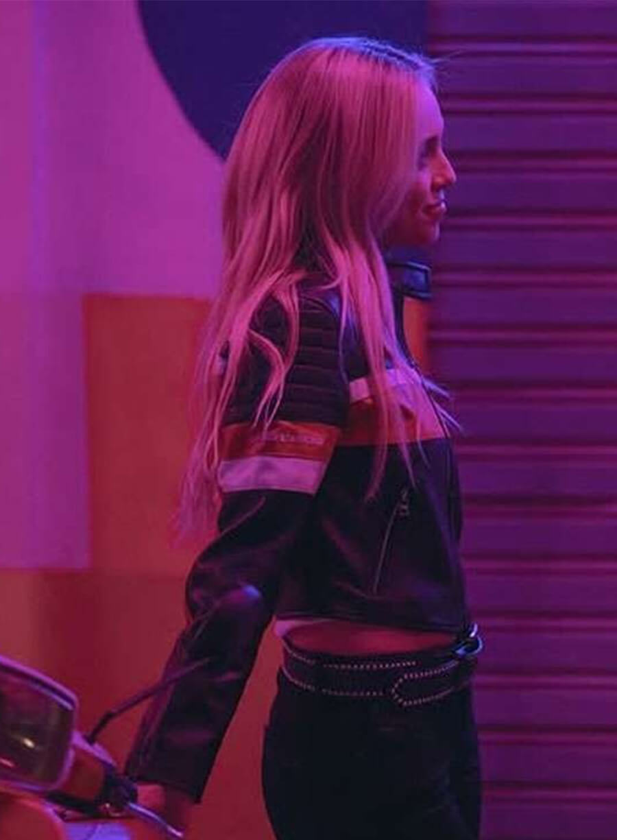 Ana Mena Idolos 2026 Luna Cardona Biker Leather Jacket