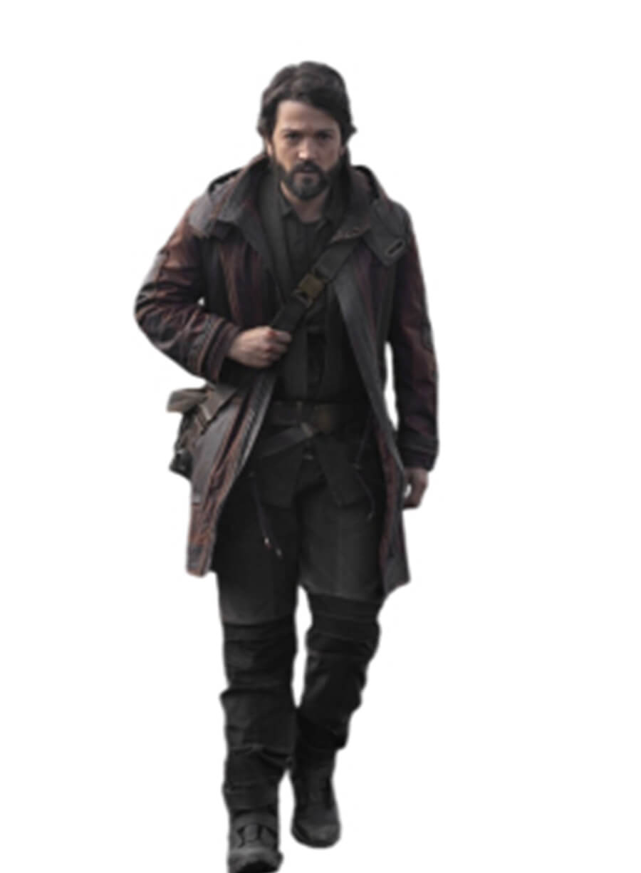 Andor Diego Luna Cassian Andor Brown Leather Coat 
