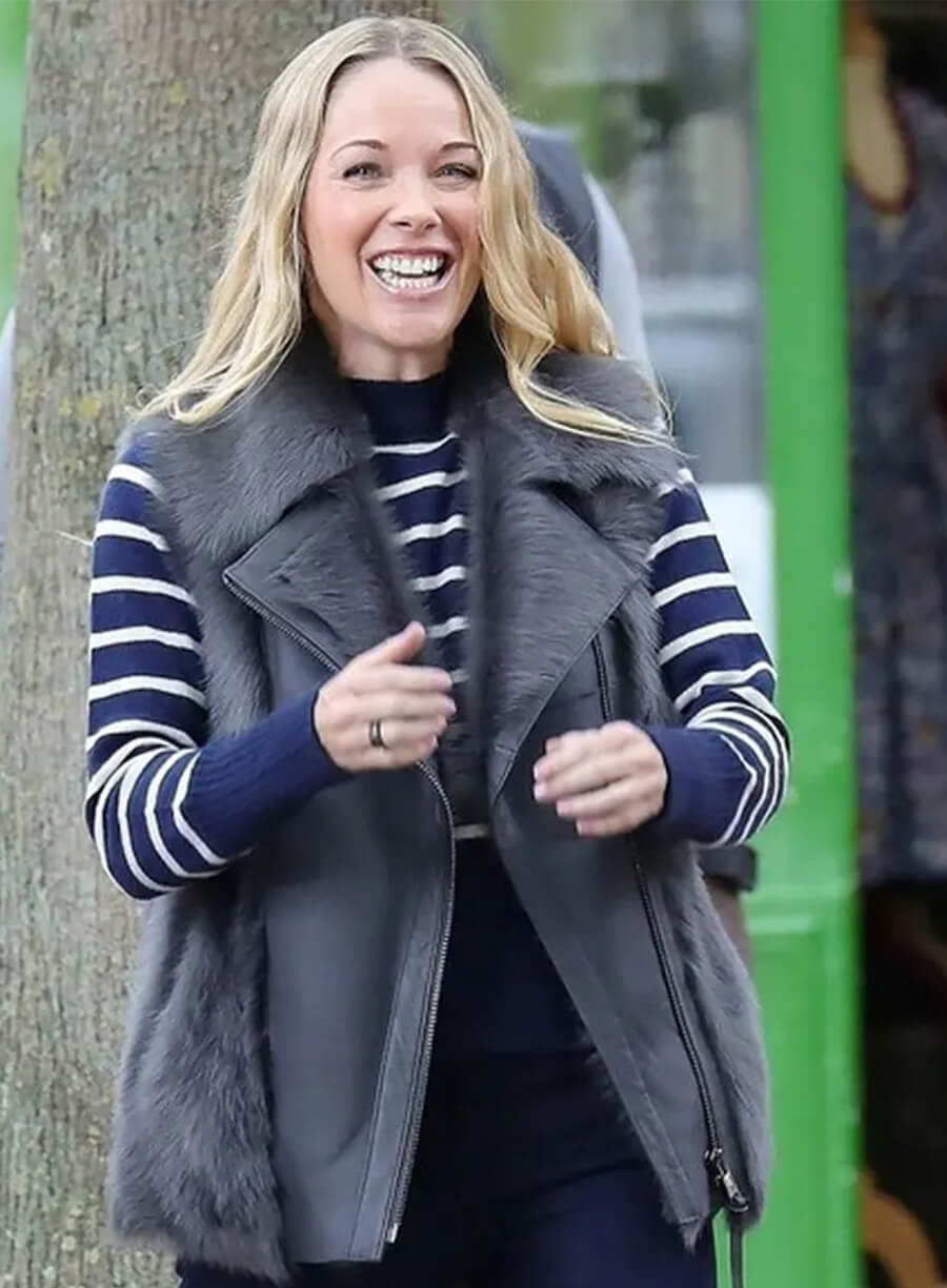 Andrea Anders Ted Lasso S03 Michelle Lasso Grey Vest