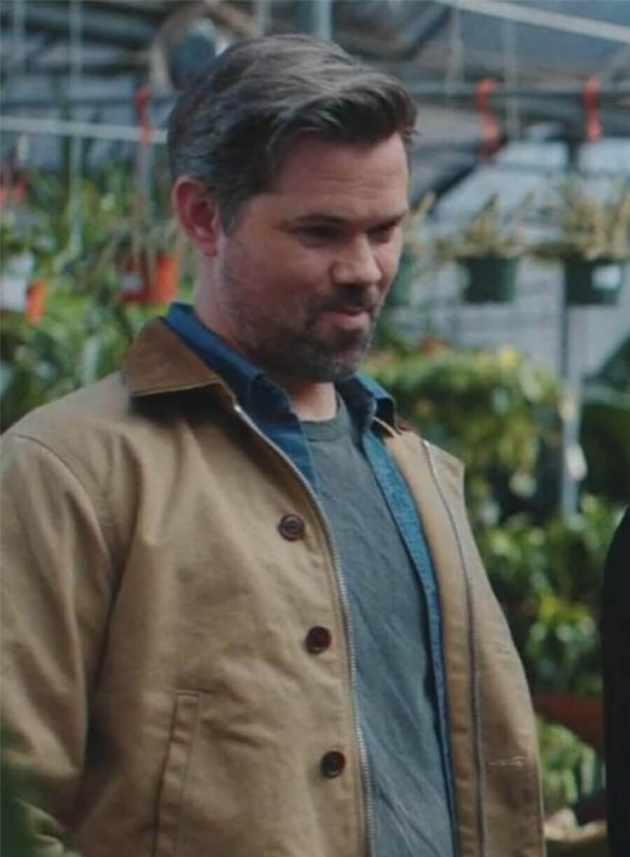Andrew Rannells Miss You Love You 2026 Jamie Simms Brown Jacket