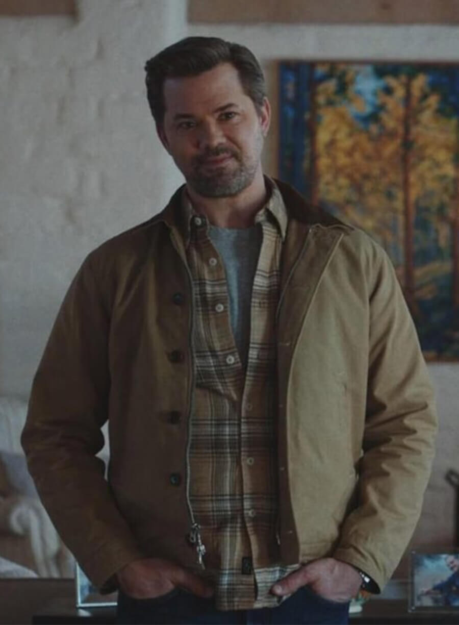 Andrew Rannells Miss You Love You 2026 Jamie Simms Brown Jacket