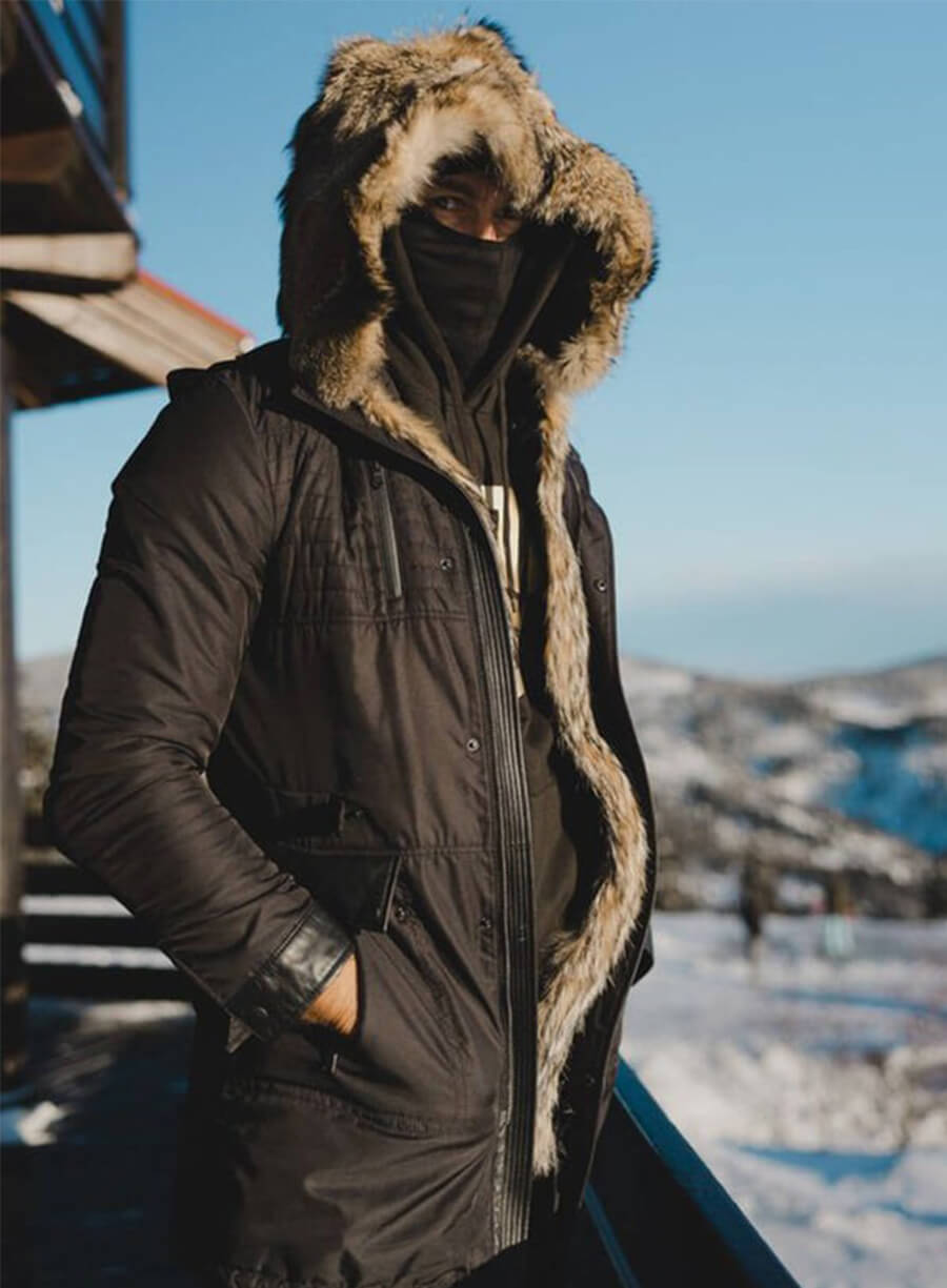 Andrew Tate Fur Shearling Black Jacket