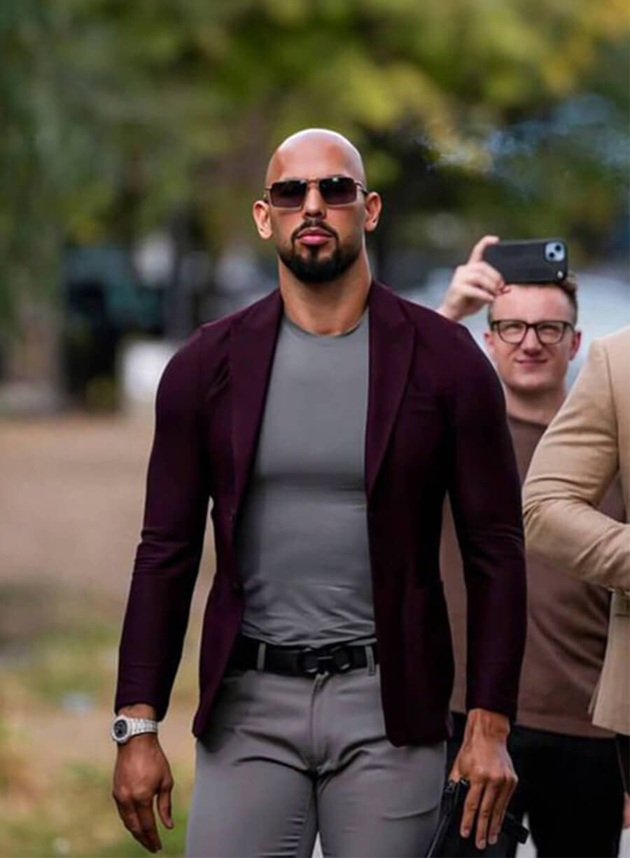 Andrew Tate Maroon Blazer