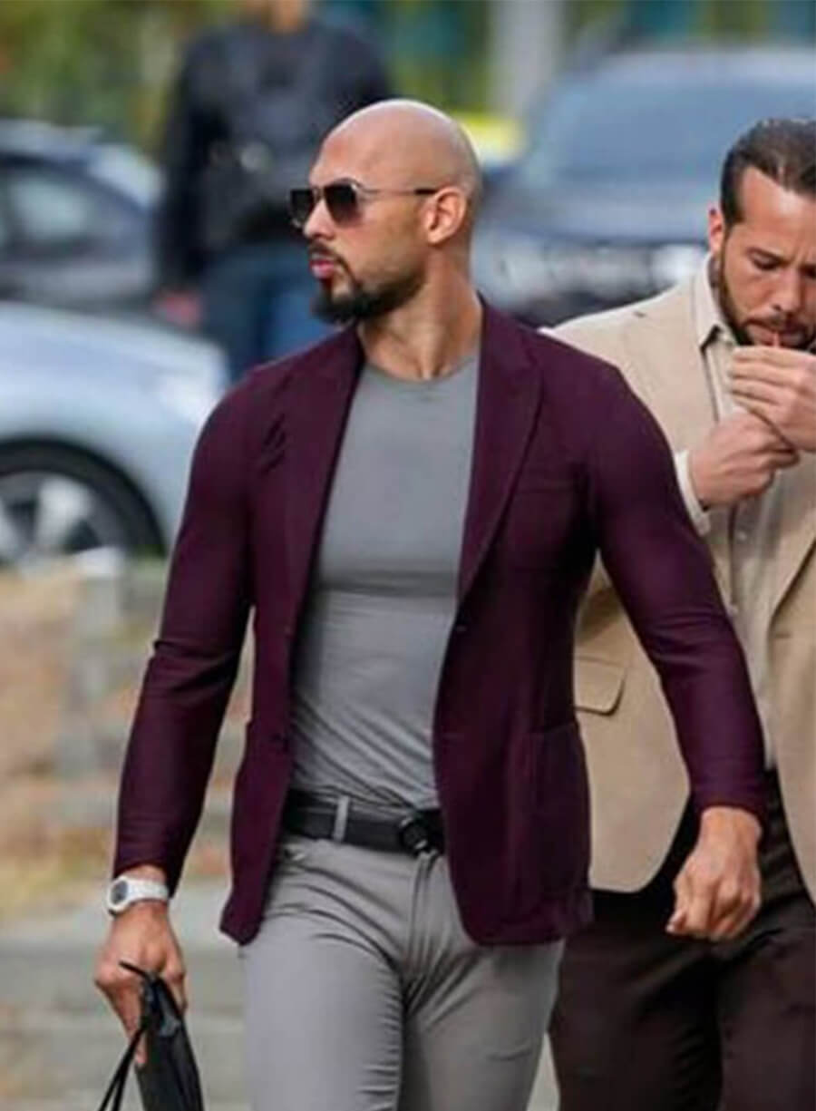 Andrew Tate Maroon Blazer