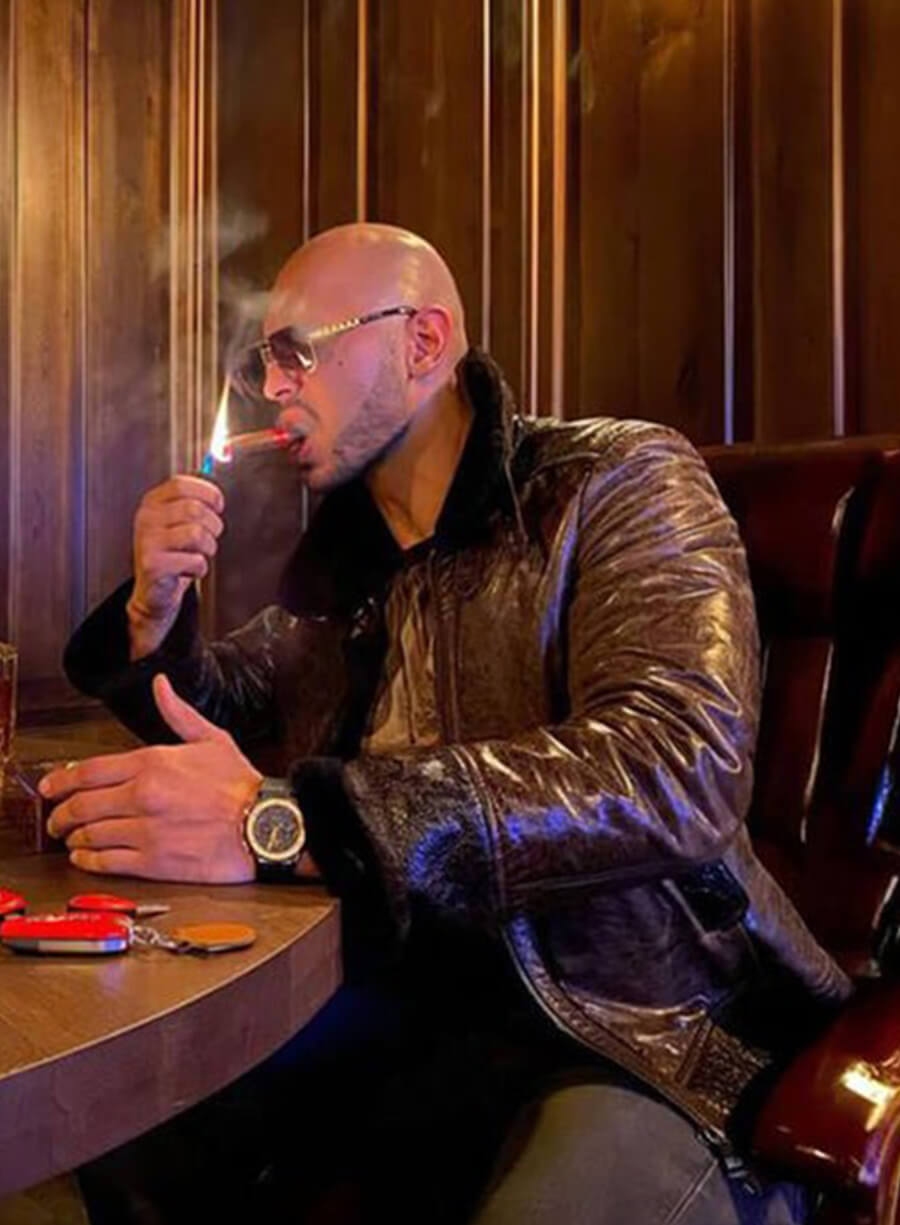 Andrew Tate Top G Brown Shearling Leather Jacket