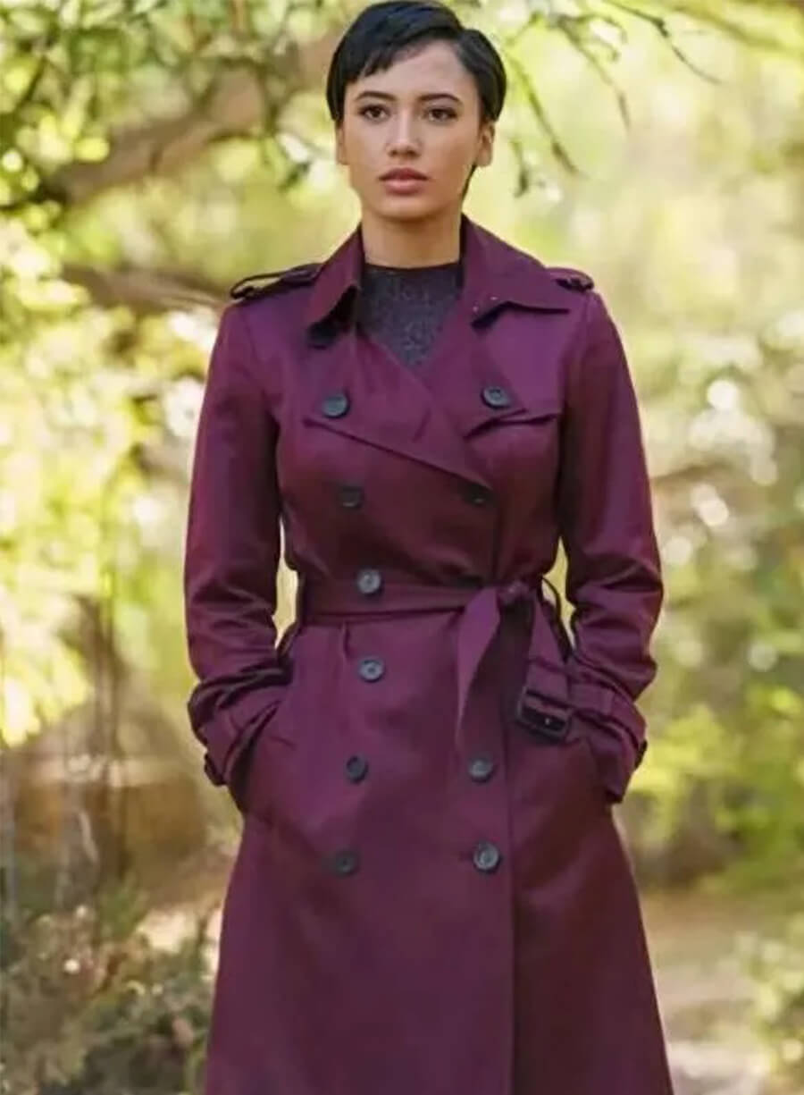 Andy Allo Upload Nora Antony  Maroon Trench Coat