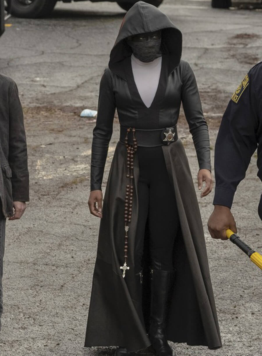 Angela Abar Watchmen Sister Night Black Coat