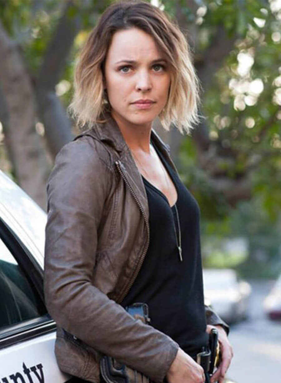 Ani Bezzerides True Detective Brown Leather Jacket