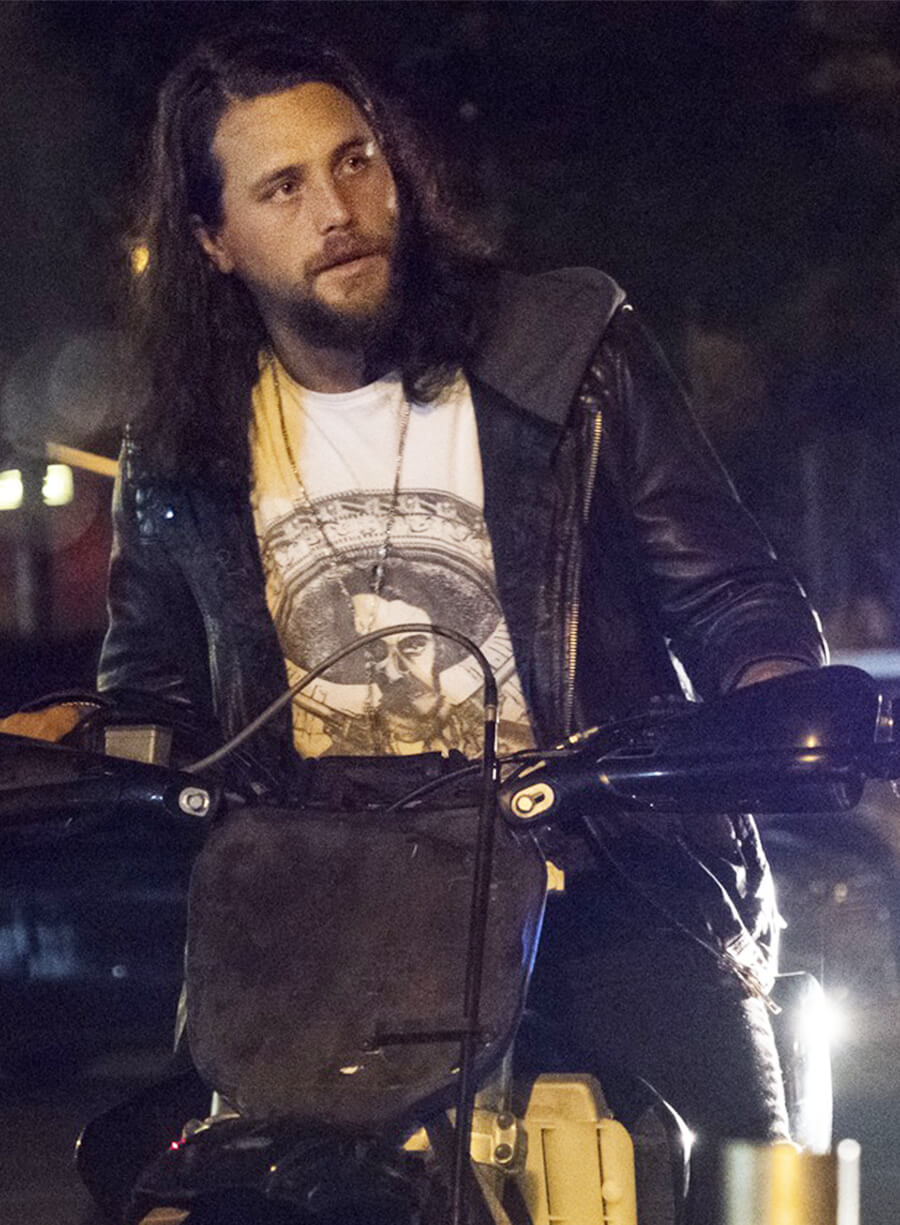 Animal Kingdom Craig Cody Black Biker Leather Jacket 