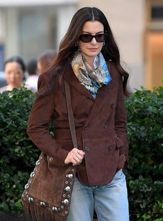 Anne Hathaway The Devil Wears Prada 02 Andy Sachs Brown Jacket