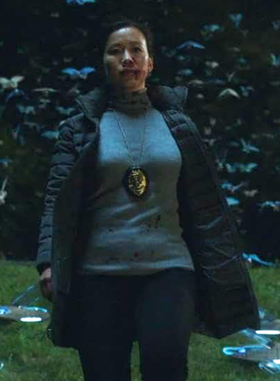 Annie Chang Peacemaker Sophie Song Grey Puffer Jacket