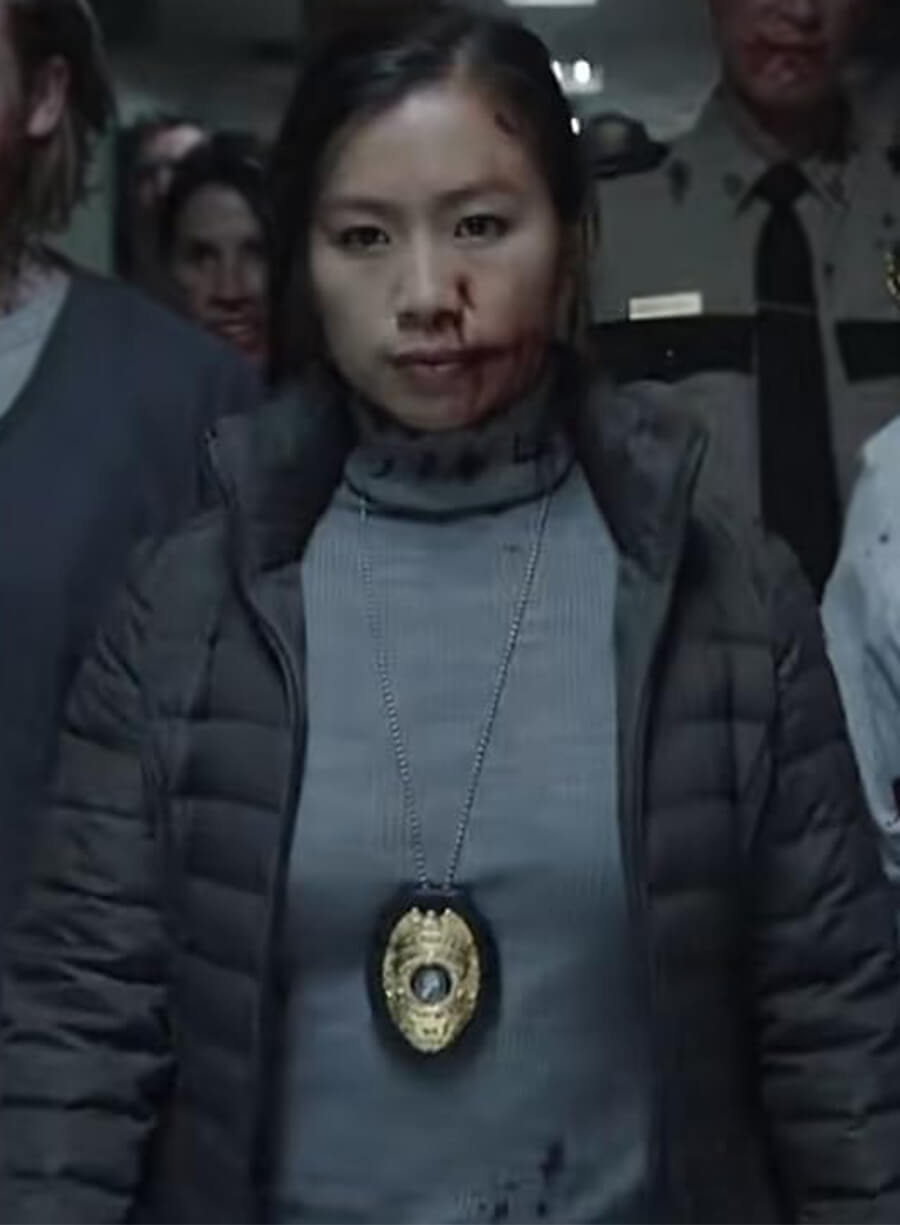 Annie Chang Peacemaker Sophie Song Grey Puffer Jacket