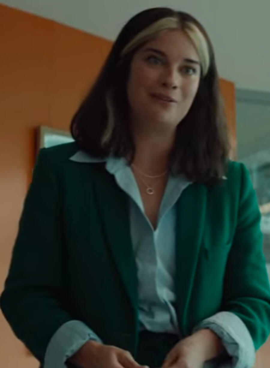 Annie Murphy Black Mirror Joan Tait Green Blazer