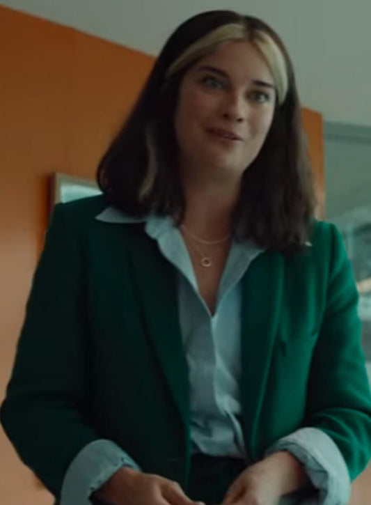Annie Murphy Black Mirror Joan Tait Green Blazer