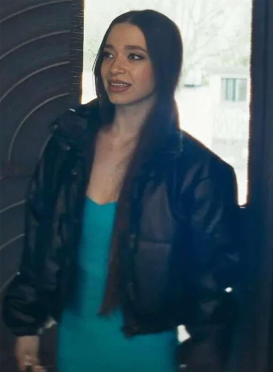 Anora 2024 Mikey Madison Ani Black Bomber Jacket