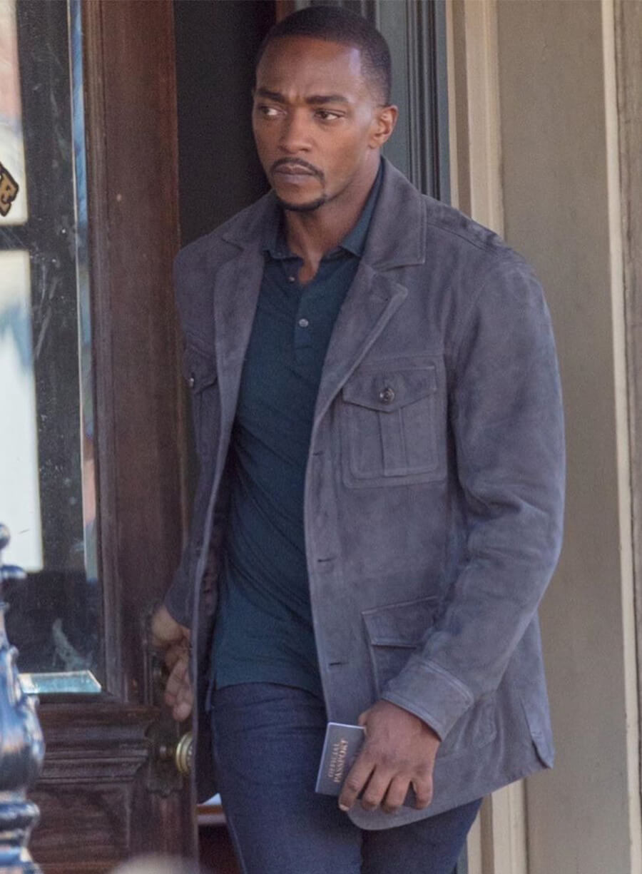 Anthony Mackie The Falcon and the Winter Soldier Sam Grey Jacket