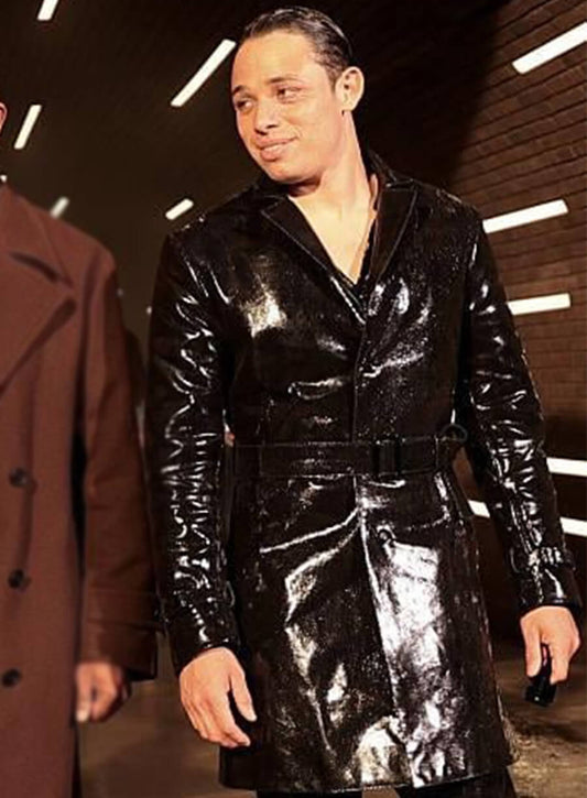 Anthony Ramos The Beauty 2026 The Assassin Leather Coat