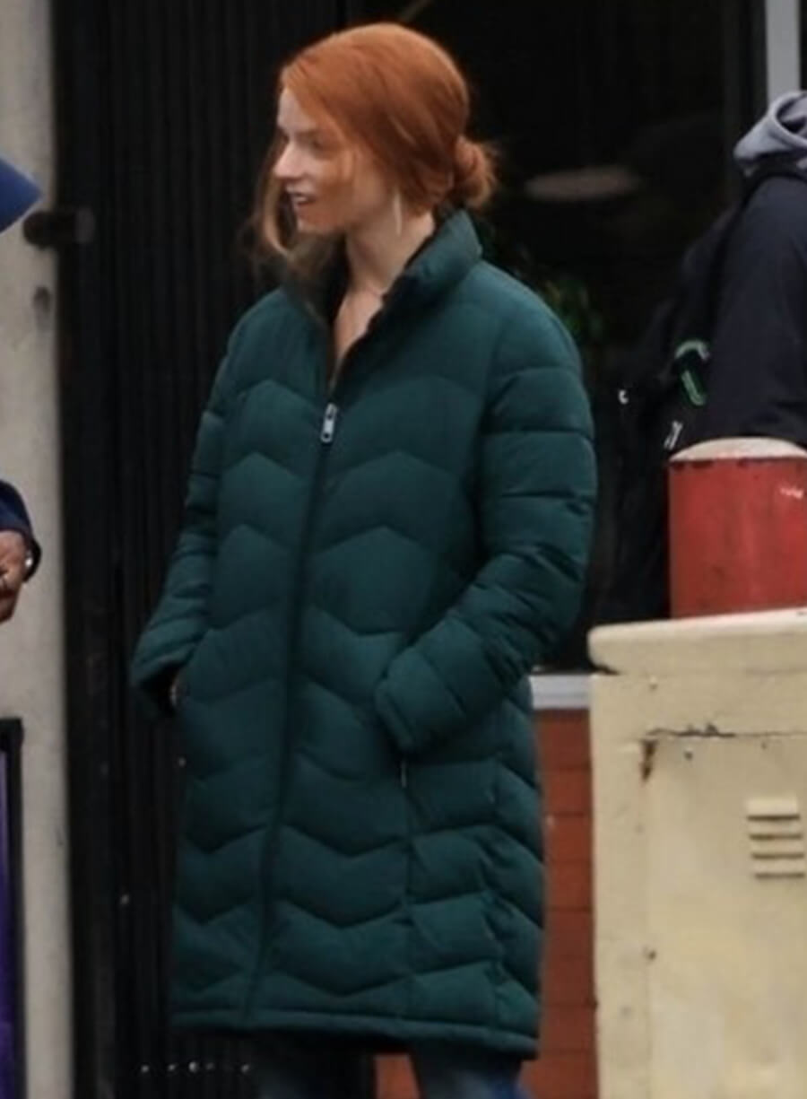 Anya Taylor-Joy Lucky 2026 Green Puffer Coat Jacket