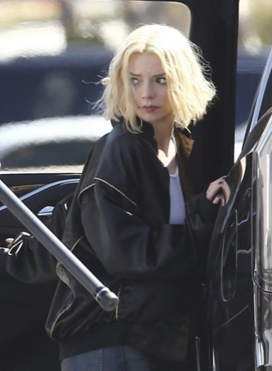 Anya Taylor-Joy Lucky Black Bomber Jacket 