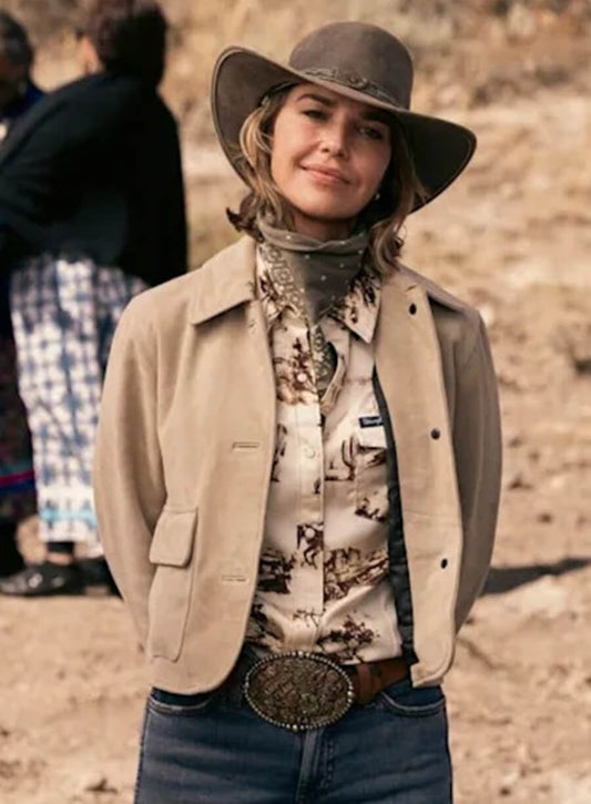 Arielle Kebbel Marshals 2026 Belle Skinner Beige Jacket 