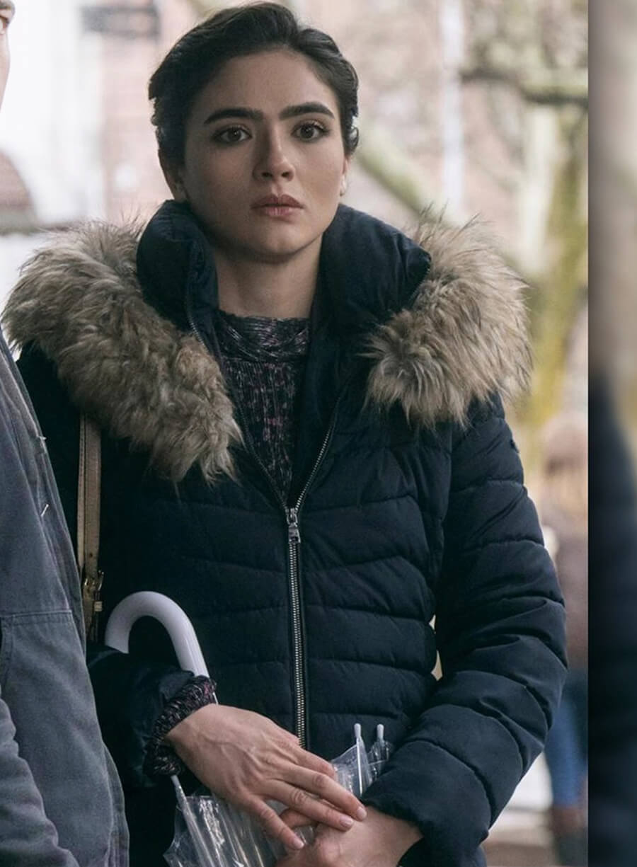 Arienne Mandi The Night Agent S02 Noor Black Puffer Jacket Coat