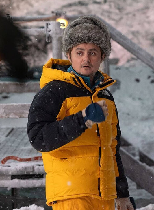  Arturo Castro Tron: Ares Seth Flores Yellow Puffer Jacket 