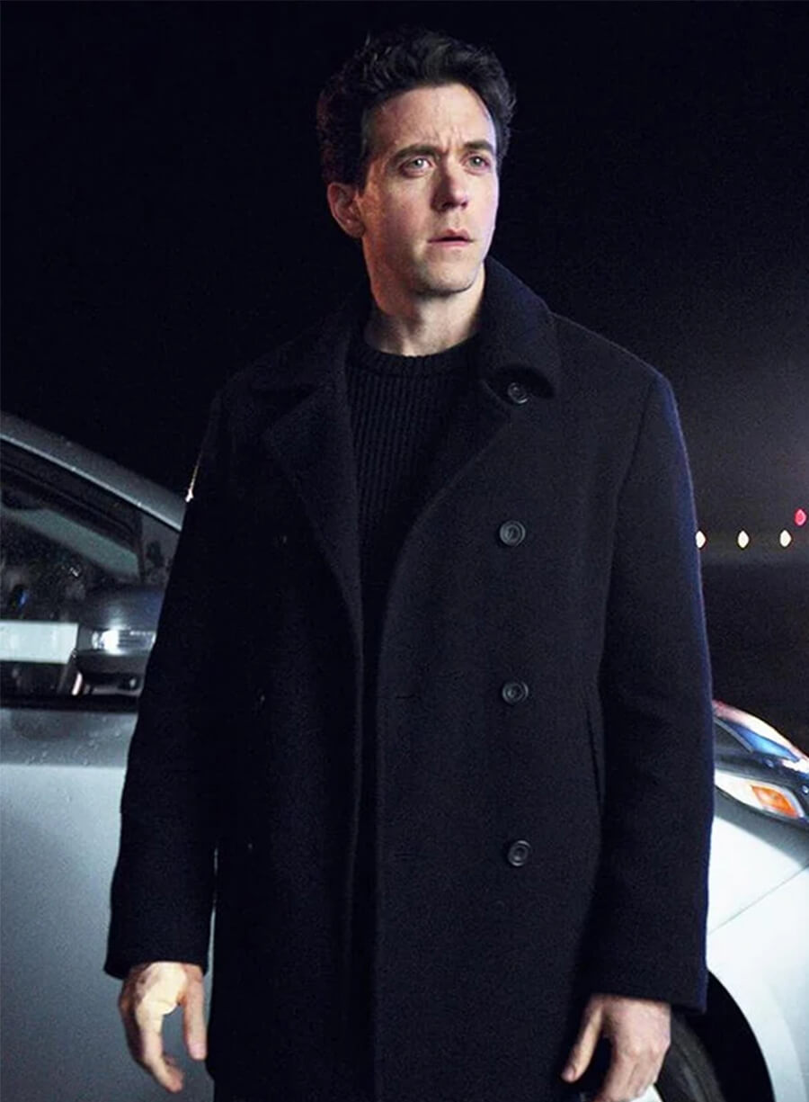 Ashley Zukerman Silo S03 Daniel Keene Black Coat