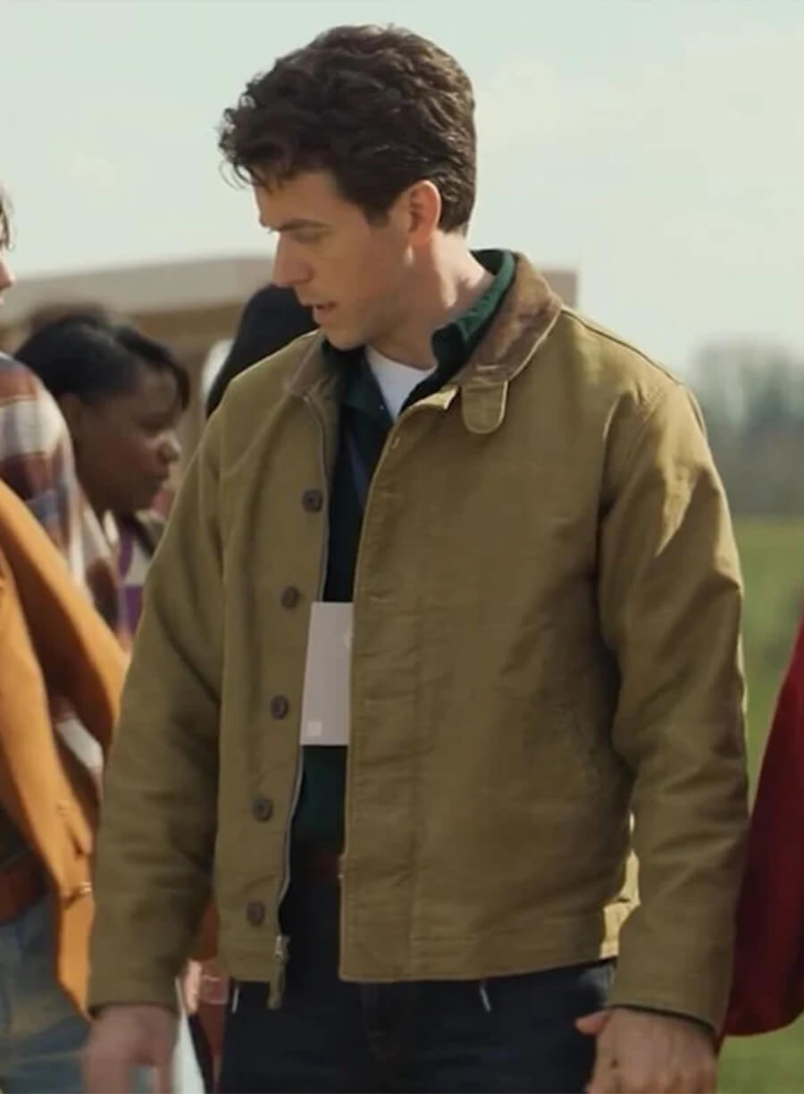 Ashley Zukerman Silo S03 Daniel Keene Brown Cotton Jacket