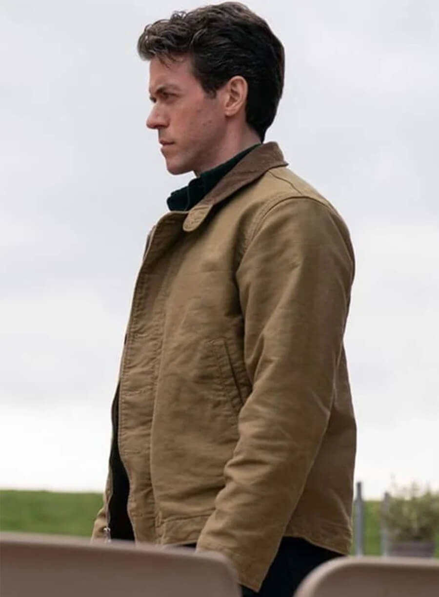 Ashley Zukerman Silo S03 Daniel Keene Brown Cotton Jacket