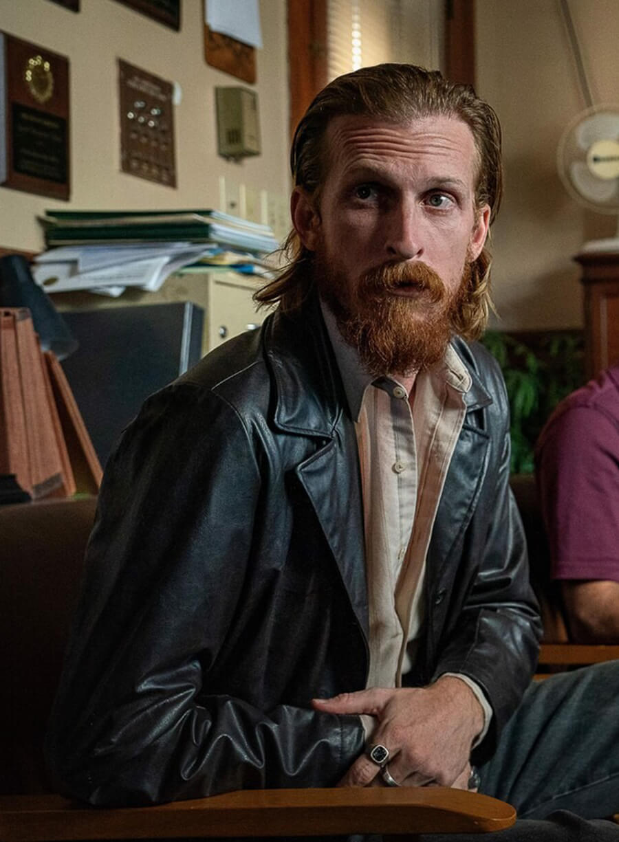 Austin Amelio Hit Man Jasper Black Leather Blazer 