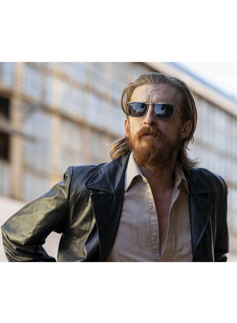 Austin Amelio Hit Man Jasper Black Leather Blazer 